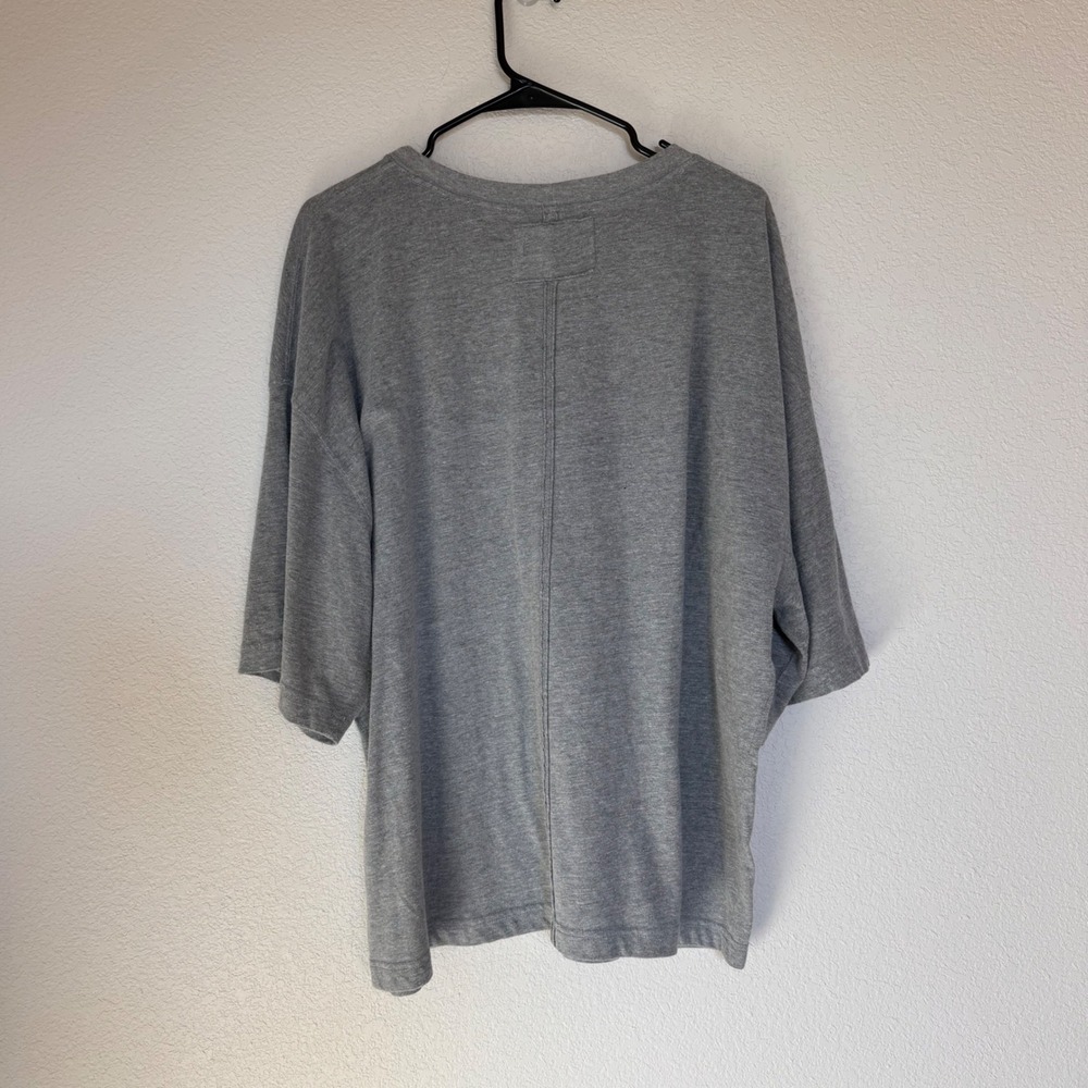 We The Free Free People Oversized Heather Gray Short Sleeve Tee Large Boho Relax - Picture 2 of 7